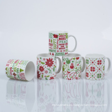 Tazas estándar de 11 oz/320 ml con tazas de regalo de calcomanías de Navidad